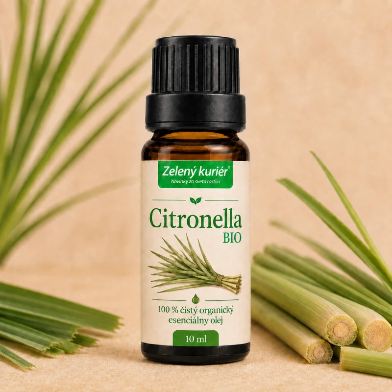 Citronella BIO – 100 % čistý organický esenciálny olej, 10 ml