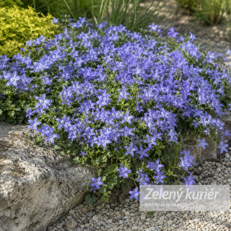 Campanula poscharskyana, bledomodrý. K9, 15 cm