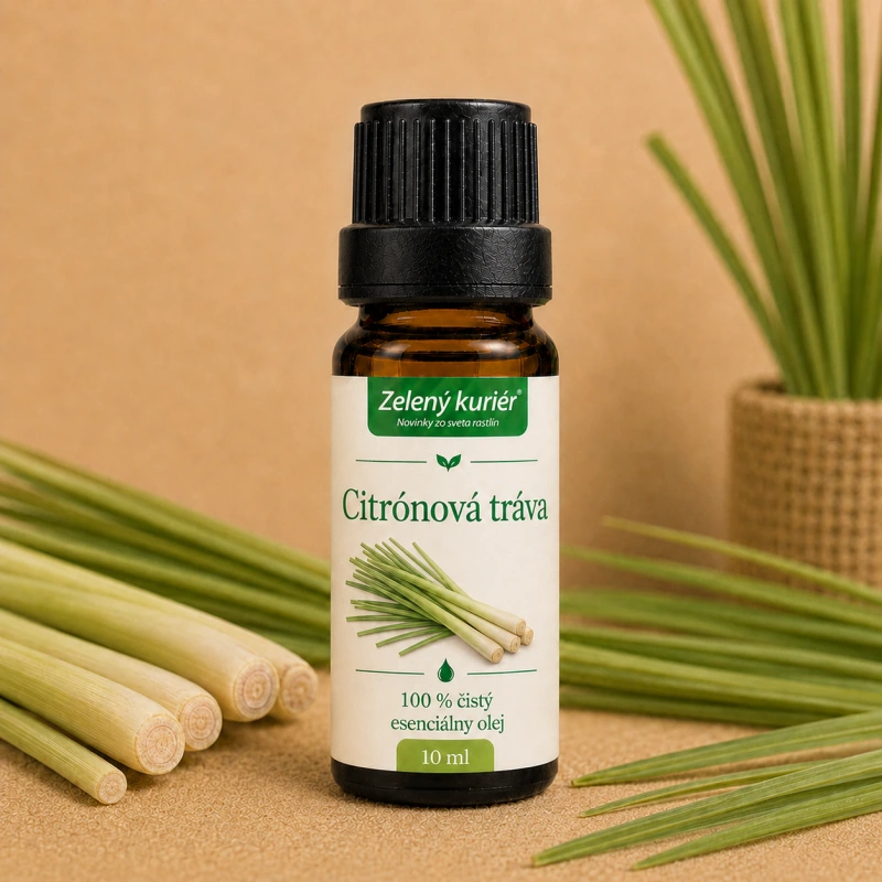 Citrónová tráva (Lemongrass) – 100 % čistý esenciálny olej, 10 ml