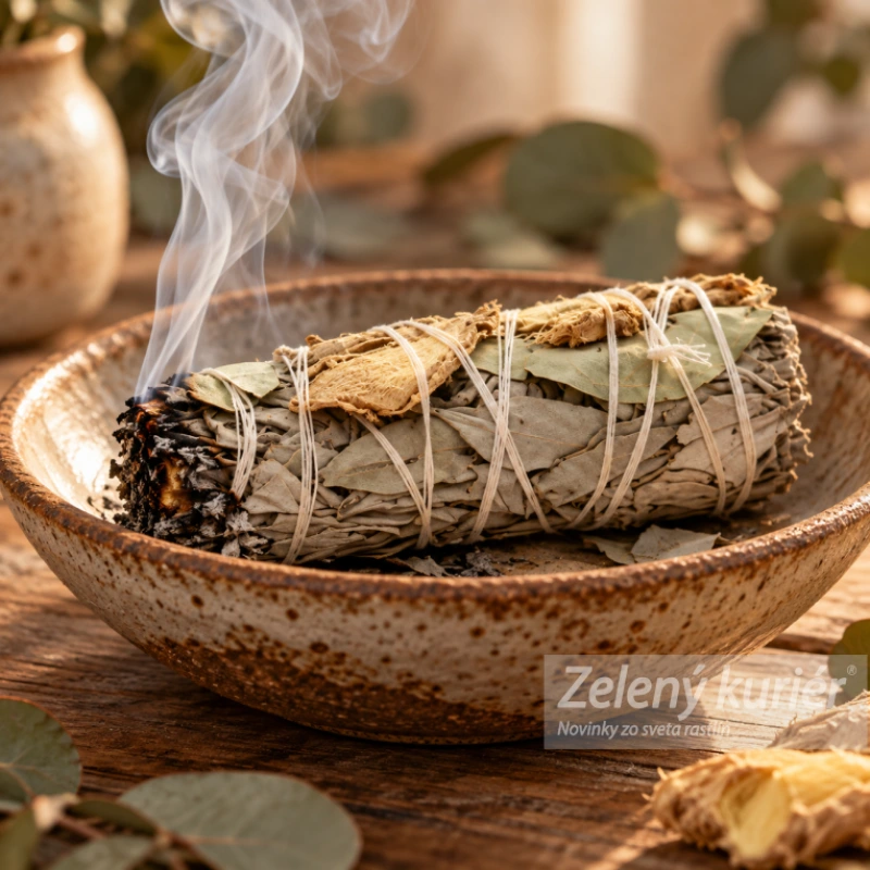 Biela šalvia, eukalyptus & zázvor – vykurovací zväzok 1