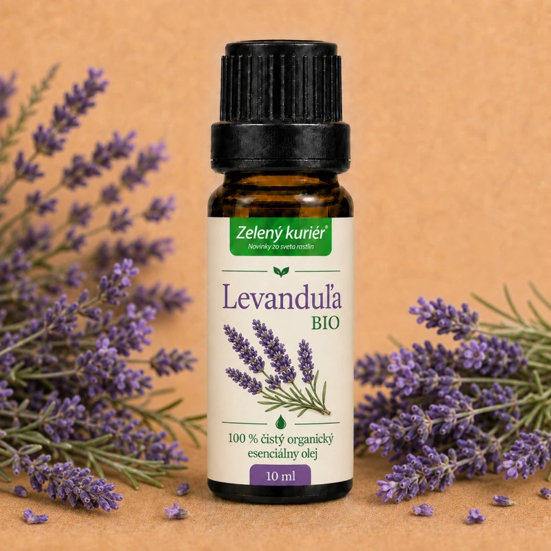 Levanduľa BIO – 100 % čistý organický esenciálny olej, 10 ml