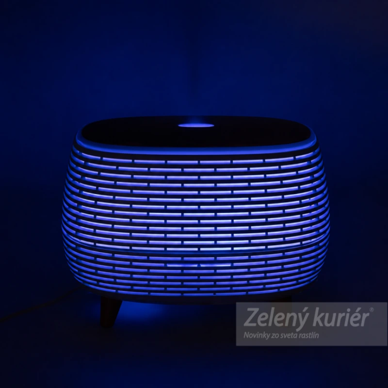 Futuristický rebrovaný aróma difuzér – USB, meniace farby a diaľkové ovládanie 5