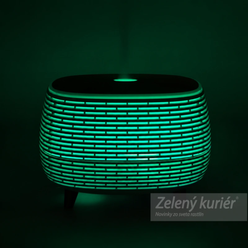 Futuristický rebrovaný aróma difuzér – USB, meniace farby a diaľkové ovládanie 6