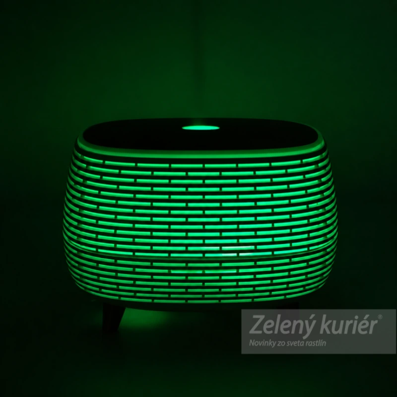 Futuristický rebrovaný aróma difuzér – USB, meniace farby a diaľkové ovládanie 10
