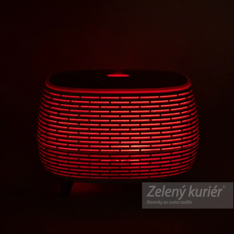 Futuristický rebrovaný aróma difuzér – USB, meniace farby a diaľkové ovládanie 7