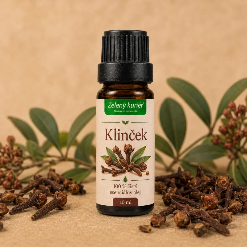 Klinček – 100 % čistý esenciálny olej z listov, 10 ml