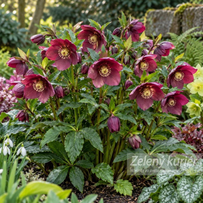 Čemerica, Helleborus Pretty ellen Red 2