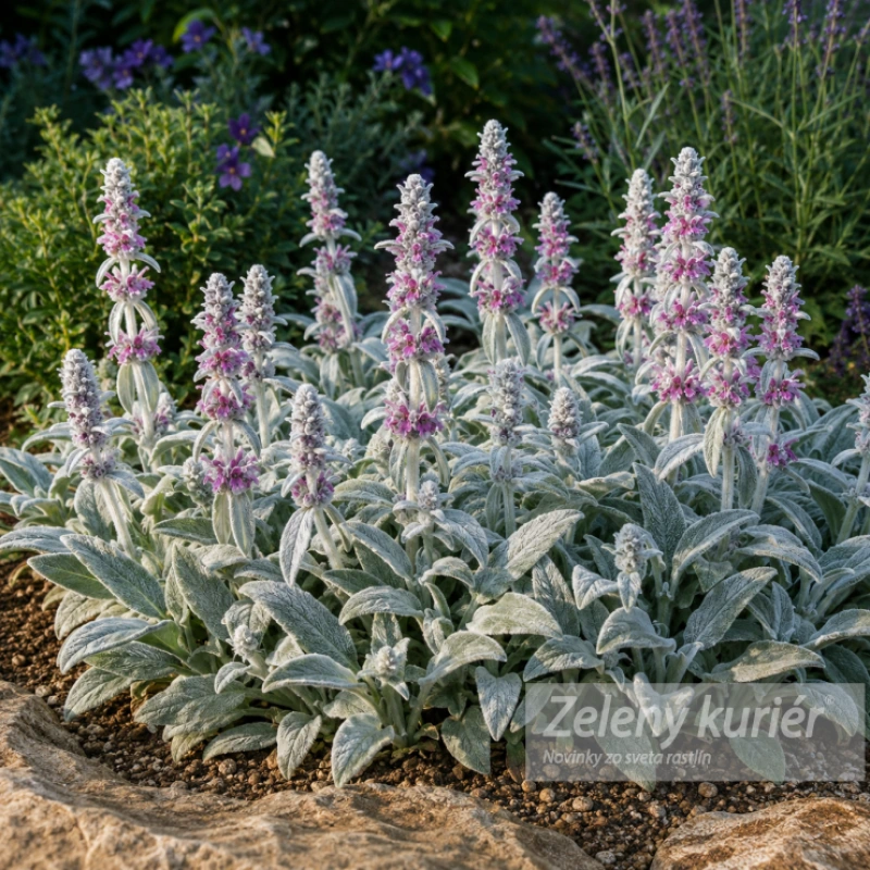 Stachys byzantina, ružová K9, 15/30 cm