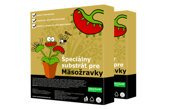 Špeciálny substrát pre mäsožravé rastliny len v e-shope www.zelenykurier.sk